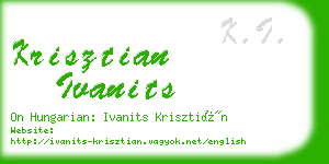 krisztian ivanits business card